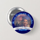 Obama: Der 44. Präsident Inauguration Button (Vorne & Hinten)