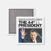 Obama: Der 44. Präsident Magnet (Vorderseite/Rückseite)