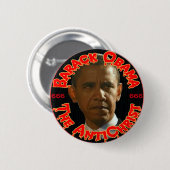 Obama der Antichrist Button (Vorne & Hinten)