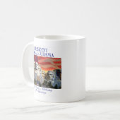 Obama, der der Geschichtsmount rushmore Tasse (Vorderseite Links)