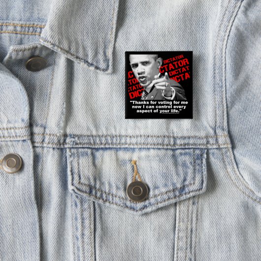 Obama der Diktator Button (Beispiel)