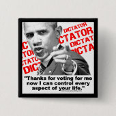 Obama der Diktator Button (Vorderseite)