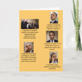 Obama der Diktator Karte (Vorderseite)