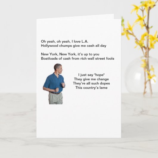 Obama der Elitäre Karte (Gelbe Blume)