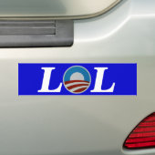 Obama, der heraus lauten LOL Autoaufkleber lacht (Auf Auto)