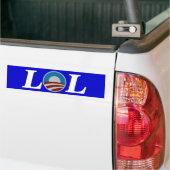 Obama, der heraus lauten LOL Autoaufkleber lacht (Auf Lkw)