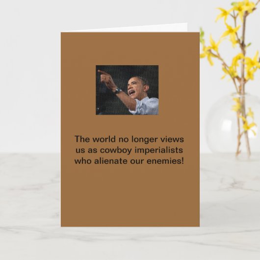 Obama, der Imperialist Karte (Gelbe Blume)