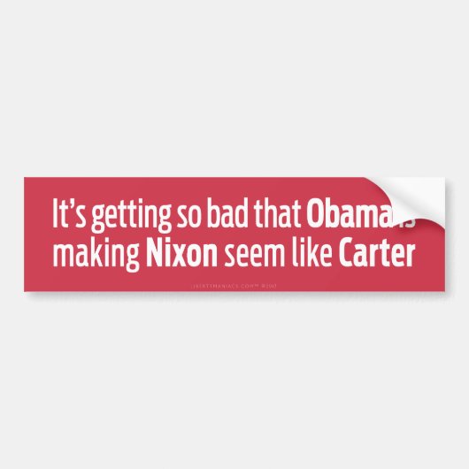 Obama, der Nixon macht, scheinen wie Carter Autoaufkleber (Vorne)