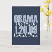 Obama der Traum wird wahre Grußkarte Karte (Gelbe Blume)