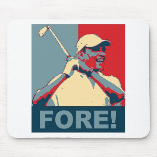 Obama, der VORN Golf spielt! Mousepad (Vorne)