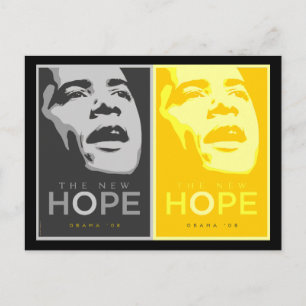 Obama - Die neue Hope Black & Gold Postcard Postkarte