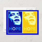 Obama - Die neue Hope Blue & Gold Postcard Postkarte (Vorne/Hinten)