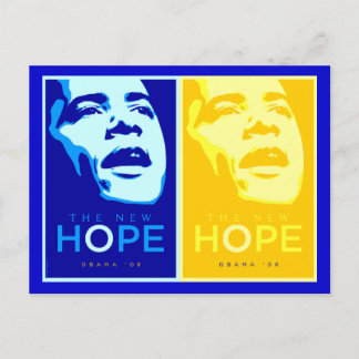 Obama - Die neue Hope Blue & Gold Postcard Postkarte