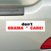 OBAMA^do nicht ^CARE! Autoaufkleber (Auf Auto)