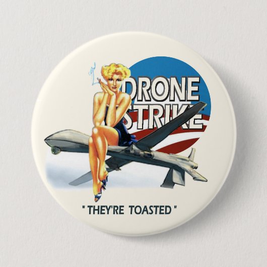 Obama-Drohne-Streik Button (Vorderseite)