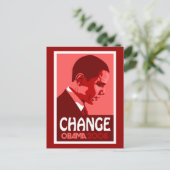Obama - Dunkle rote Postkarte ändern (Stehend Vorderseite)