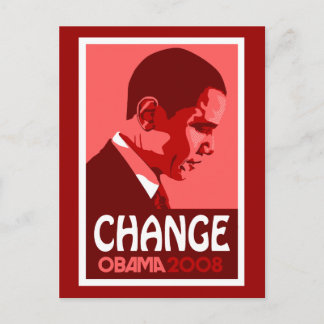 Obama - Dunkle rote Postkarte ändern