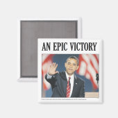 Obama: Ein episches Siegmagazin Magnet (Vorderseite/Rückseite)