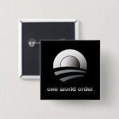Obama - Eine Weltordnung Button (Vorne & Hinten)