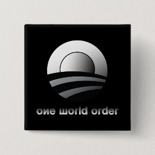 Obama eine Weltordnung Button