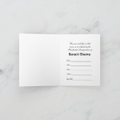Obama-Einladung - formales Einweihungs-Party Einladung (Innenseite)