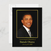 Obama Einladung Postkarte (Vorne/Hinten)