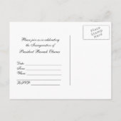 Obama Einladung Postkarte (Rückseite)