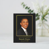 Obama Einladung Postkarte (Stehend Vorderseite)