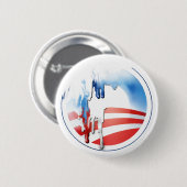 Obama-Einschmelzenknopf Button (Vorne & Hinten)