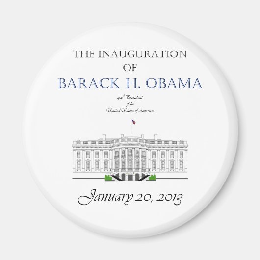 Obama Einweihung 2013 Magnet (Vorne)