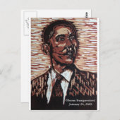 Obama Einweihung! 20. Januar 2009 Postkarte (Vorne/Hinten)