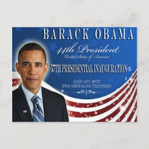 Obama Einweihung der Post Cards 2013 Postkarte