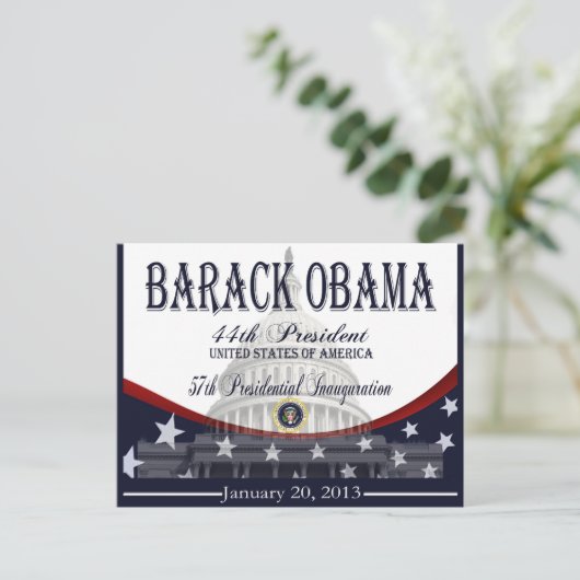 Obama Einweihung der Post Cards 2013 Postkarte (Stehend Vorderseite)