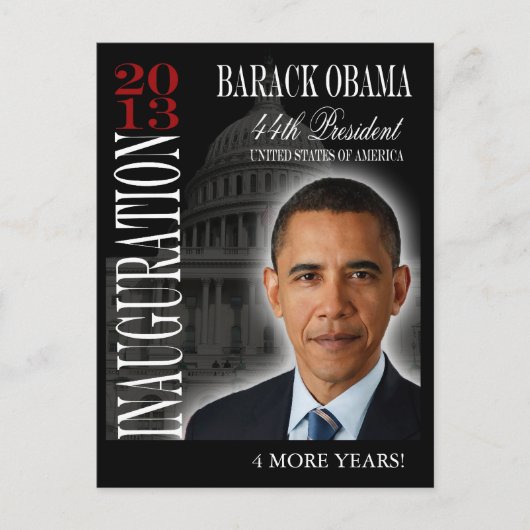 Obama Einweihung der Post Cards 2013 Postkarte (Vorderseite)