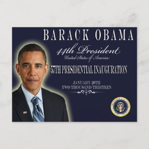 Obama Einweihung der Post Cards 2013 Postkarte