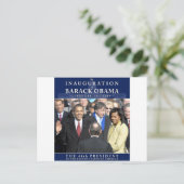 Obama Einweihung Foto Postkarte (Stehend Vorderseite)