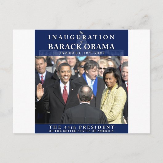 Obama Einweihung Foto Postkarte (Vorderseite)