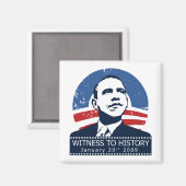 Obama Einweihung Magnet (Vorderseite/Rückseite)