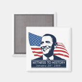 Obama Einweihung Magnet (Vorderseite/Rückseite)