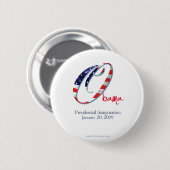 Obama-Einweihung-O-Flagge Knopf Button (Vorne & Hinten)