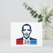 Obama Einweihung Postkarte (Stehend Vorderseite)