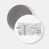 Obama Einweihung Rede Tagcloud Magnet (Vorderseite/Rückseite)