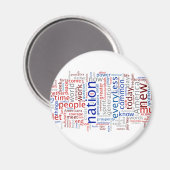 Obama Einweihung Rede Tagcloud Magnet (Vorderseite/Rückseite)