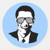 Obama Einweihung Runder Aufkleber (Vorderseite)