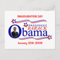 Obama Einweihung Tag Feier Postkarte