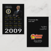 Obama-Einweihungpromo-Taschen-Kalender 2009 Visitenkarte (Vorne/Hinten)