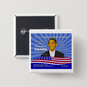 Obama-Einweihungs-Ereignisse - Philadelphia-Button Button (Vorne & Hinten)