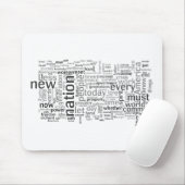 Obama-Einweihungs-Rede Tagcloud Mousepad (Mit Mouse)