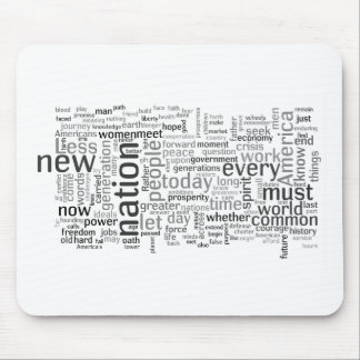 Obama-Einweihungs-Rede Tagcloud Mousepad