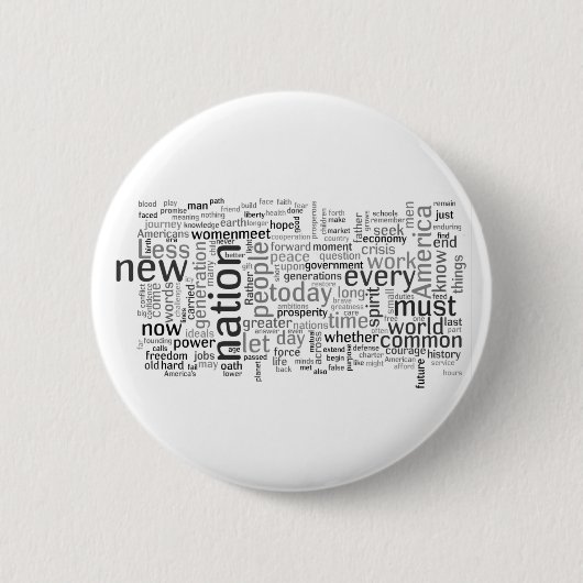 Obama-Einweihungs-Sprache-Knopf Button (Vorderseite)